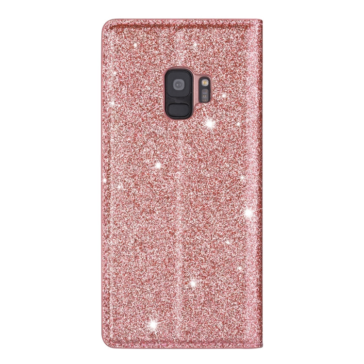 For Samsung Galaxy S9 Ultrathin Glitter Magnetic Horizontal Flip Leather Case with Holder & Card Slots