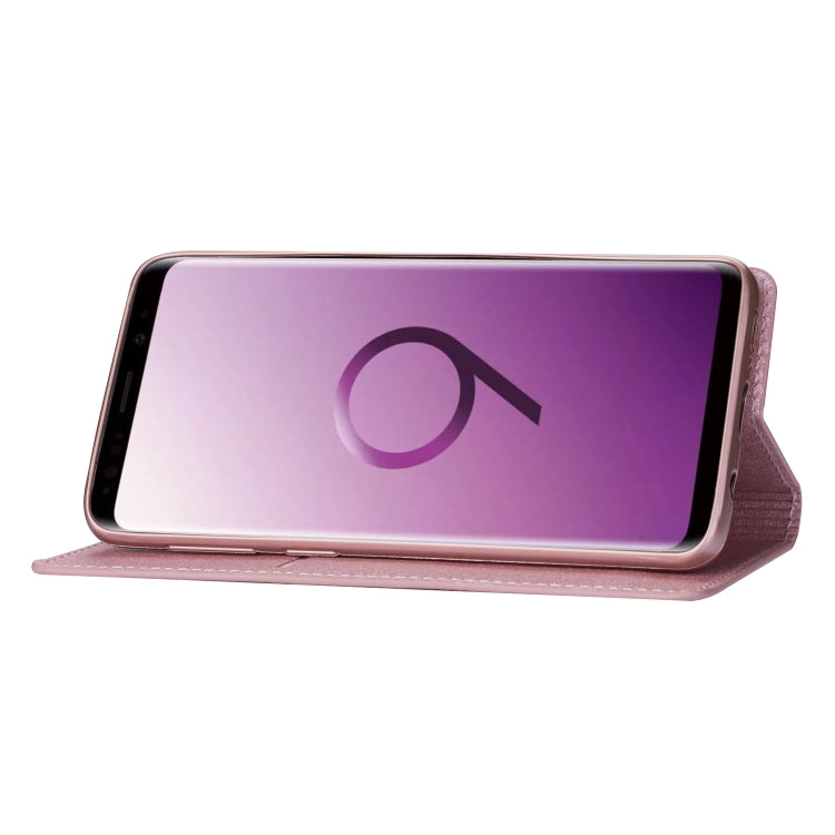 For Samsung Galaxy S9 Ultrathin Glitter Magnetic Horizontal Flip Leather Case with Holder & Card Slots