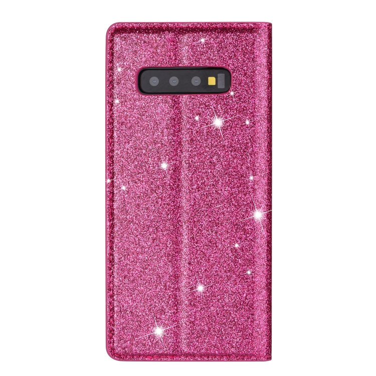 For Samsung Galaxy S10+ Ultrathin Glitter Magnetic Horizontal Flip Leather Case with Holder & Card Slots