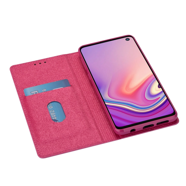 For Samsung Galaxy S10+ Ultrathin Glitter Magnetic Horizontal Flip Leather Case with Holder & Card Slots