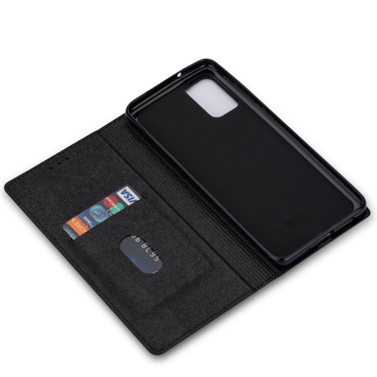 For Samsung Galaxy A41 Ultrathin Glitter Magnetic Horizontal Flip Leather Case with Holder & Card Slots