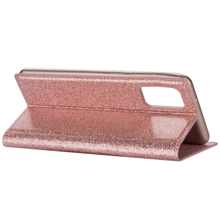For Samsung Galaxy A41 Ultrathin Glitter Magnetic Horizontal Flip Leather Case with Holder & Card Slots