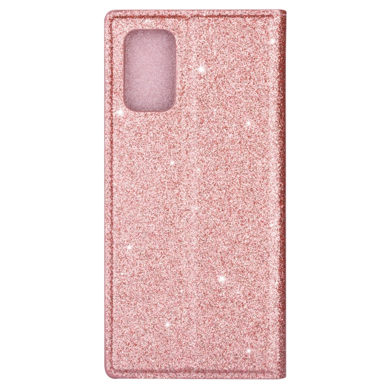 For Samsung Galaxy A91 Ultrathin Glitter Magnetic Horizontal Flip Leather Case with Holder & Card Slots