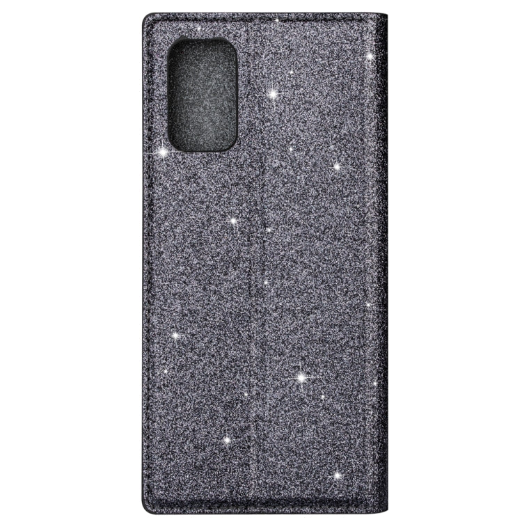 For Samsung Galaxy A91 Ultrathin Glitter Magnetic Horizontal Flip Leather Case with Holder & Card Slots