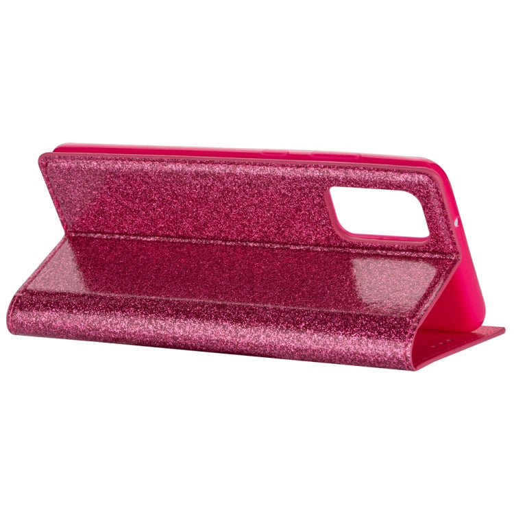 For Samsung Galaxy A71 Ultrathin Glitter Magnetic Horizontal Flip Leather Case with Holder & Card Slots