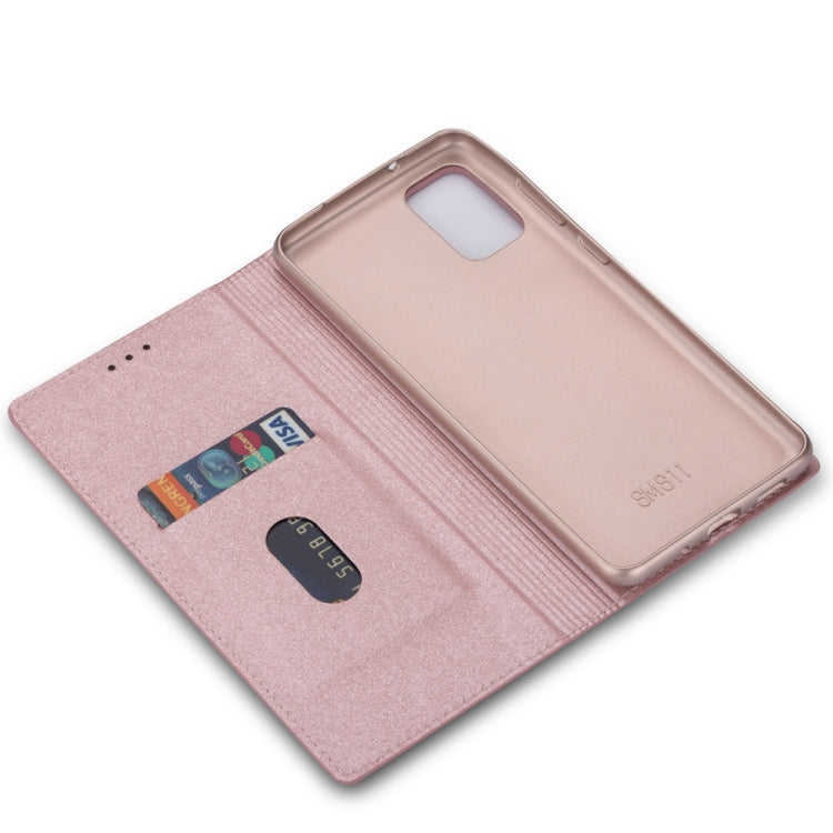 For Samsung Galaxy A71 Ultrathin Glitter Magnetic Horizontal Flip Leather Case with Holder & Card Slots