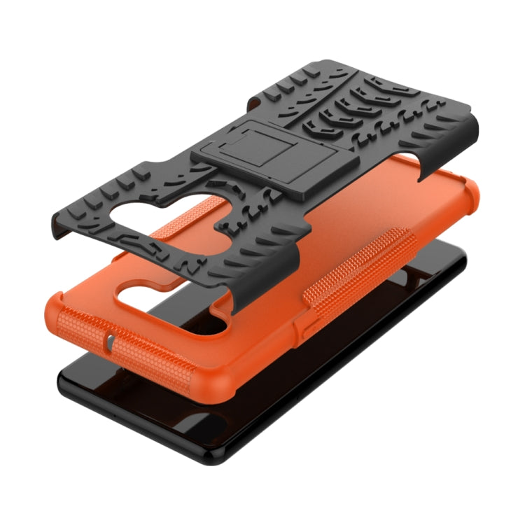 For LG Stylo 6 Tire Texture Shockproof TPU + PC Protective Case with Holder