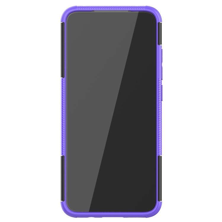 For Xiaomi Redmi 10X 5G Tire Texture Shockproof TPU + PC Protective Case with Holder