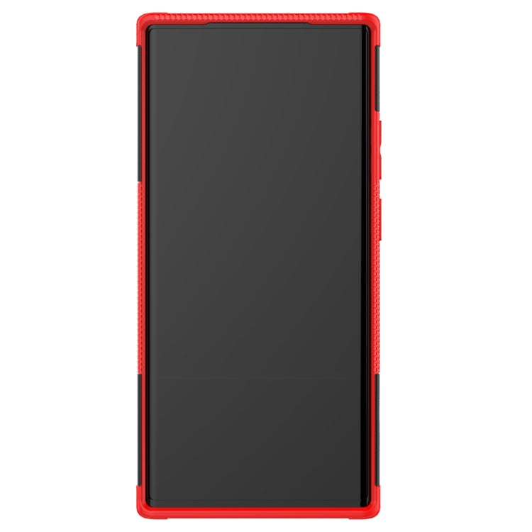 For Samsung Galaxy Note20 Ultra Tire Texture Shockproof TPU + PC Protective Case with Holder