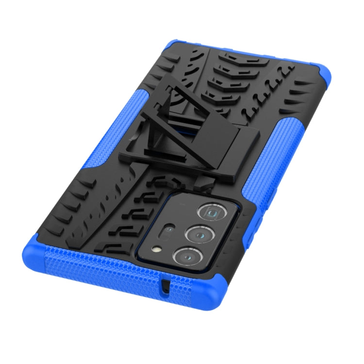 For Samsung Galaxy Note20 Ultra Tire Texture Shockproof TPU + PC Protective Case with Holder