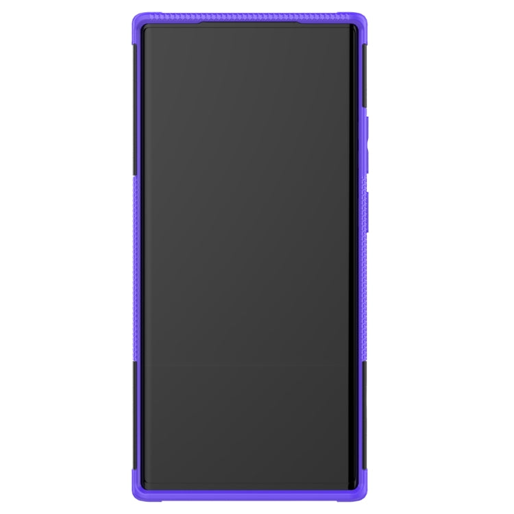 For Samsung Galaxy Note20 Ultra Tire Texture Shockproof TPU + PC Protective Case with Holder