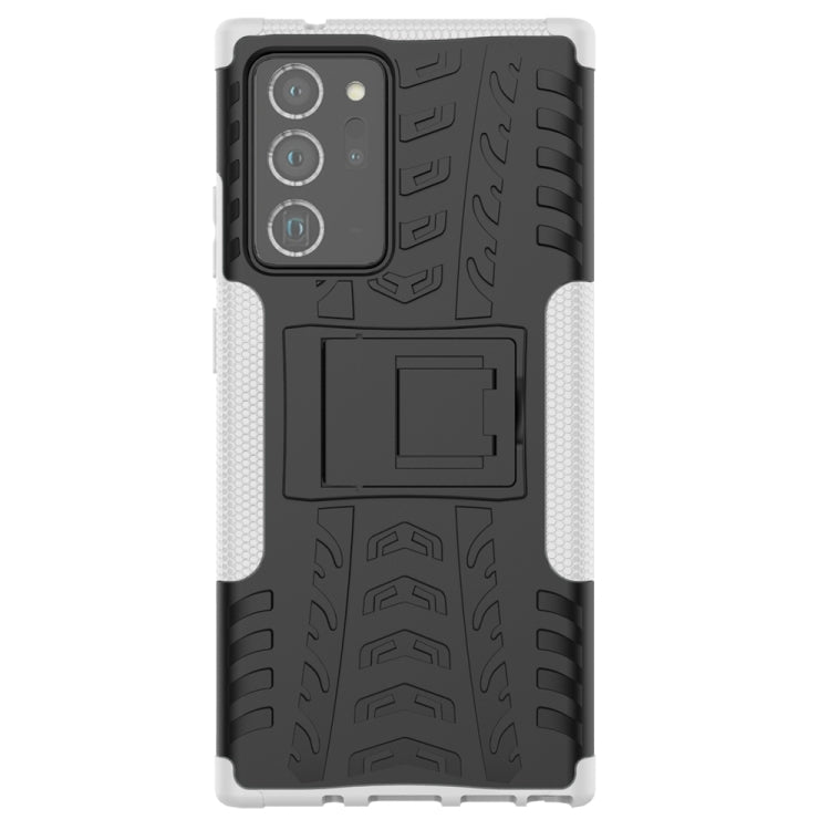 For Samsung Galaxy Note20 Ultra Tire Texture Shockproof TPU + PC Protective Case with Holder