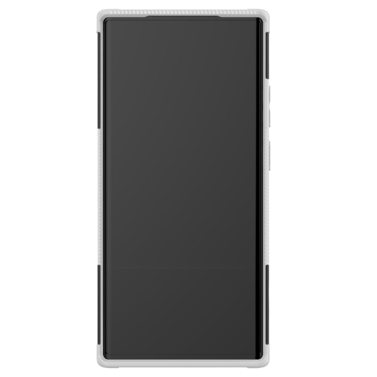 For Samsung Galaxy Note20 Ultra Tire Texture Shockproof TPU + PC Protective Case with Holder
