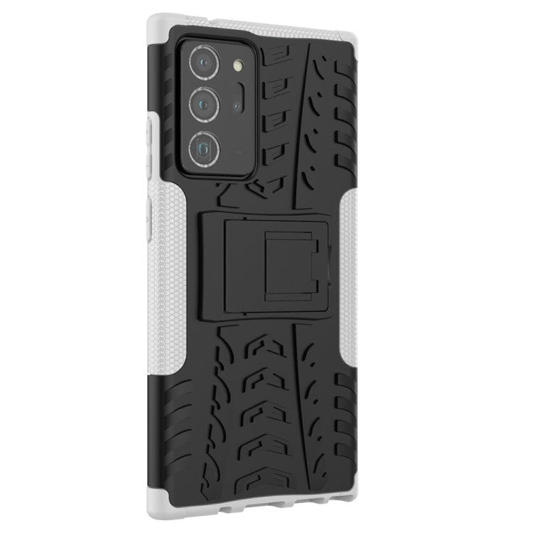 For Samsung Galaxy Note20 Ultra Tire Texture Shockproof TPU + PC Protective Case with Holder
