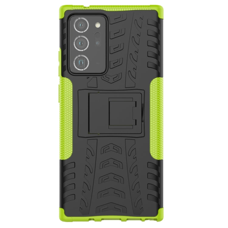 For Samsung Galaxy Note20 Ultra Tire Texture Shockproof TPU + PC Protective Case with Holder