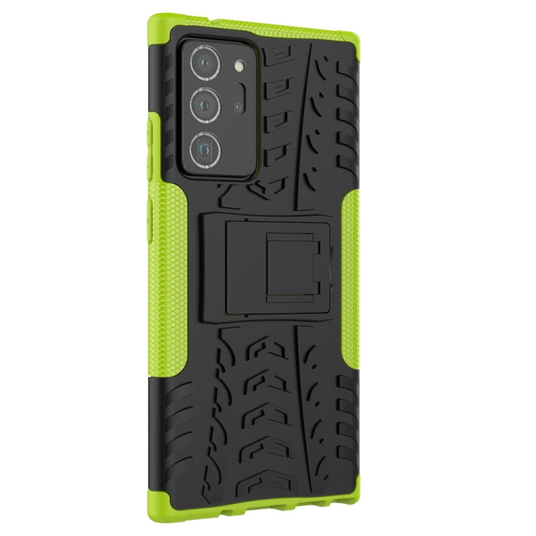 For Samsung Galaxy Note20 Ultra Tire Texture Shockproof TPU + PC Protective Case with Holder