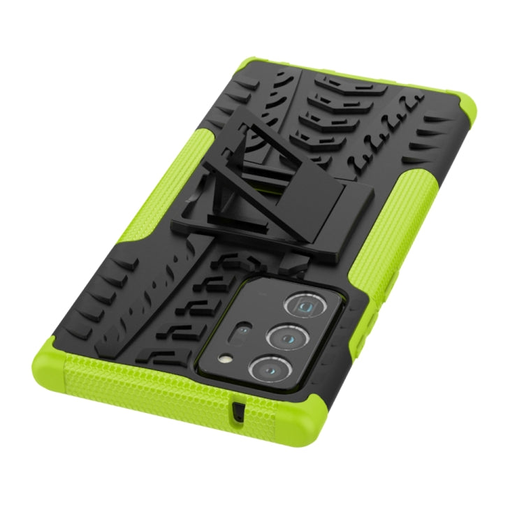 For Samsung Galaxy Note20 Ultra Tire Texture Shockproof TPU + PC Protective Case with Holder