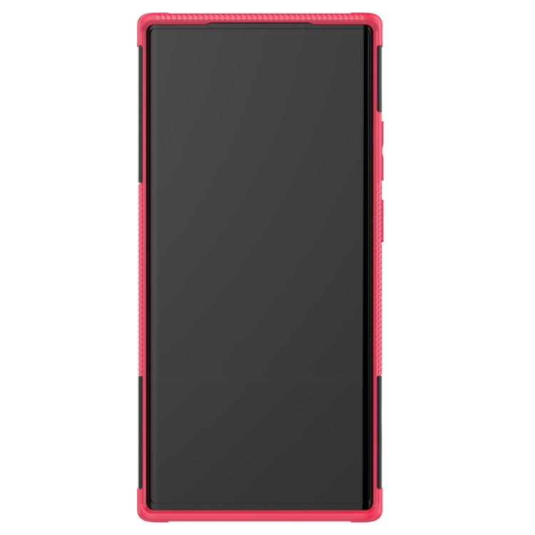 For Samsung Galaxy Note20 Ultra Tire Texture Shockproof TPU + PC Protective Case with Holder