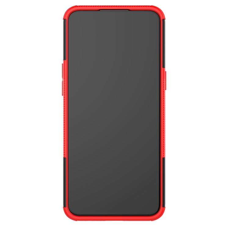 For OPPO Realme / Realme C3 Tire Texture Shockproof TPU + PC Protective Case with Holder