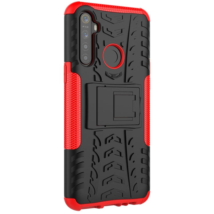 For OPPO Realme / Realme C3 Tire Texture Shockproof TPU + PC Protective Case with Holder