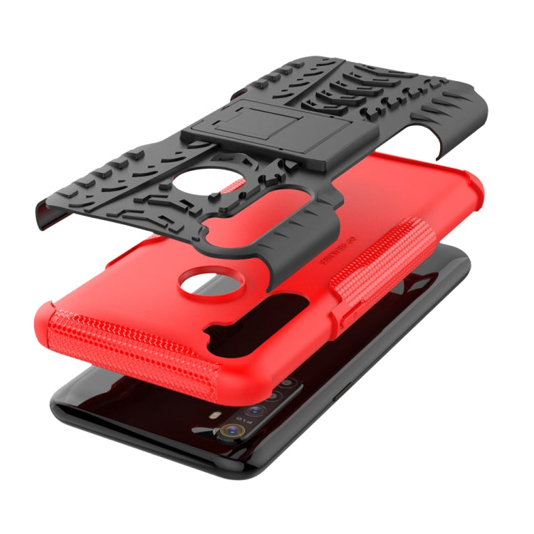 For OPPO Realme / Realme C3 Tire Texture Shockproof TPU + PC Protective Case with Holder