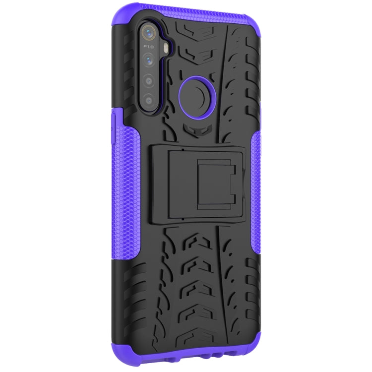 For OPPO Realme / Realme C3 Tire Texture Shockproof TPU + PC Protective Case with Holder
