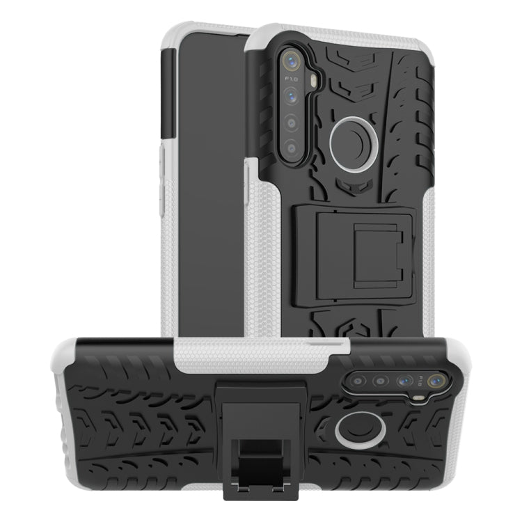For OPPO Realme / Realme C3 Tire Texture Shockproof TPU + PC Protective Case with Holder
