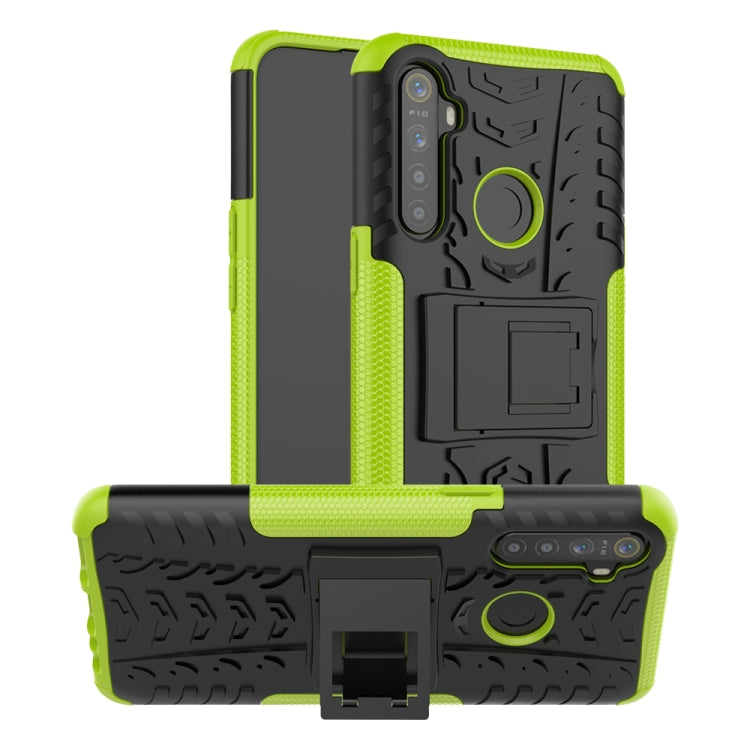 For OPPO Realme / Realme C3 Tire Texture Shockproof TPU + PC Protective Case with Holder