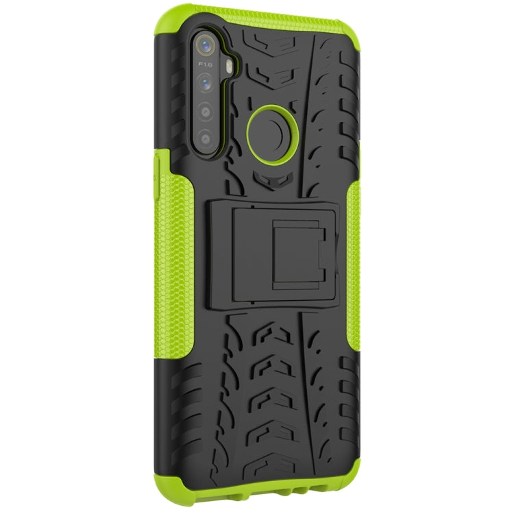 For OPPO Realme / Realme C3 Tire Texture Shockproof TPU + PC Protective Case with Holder