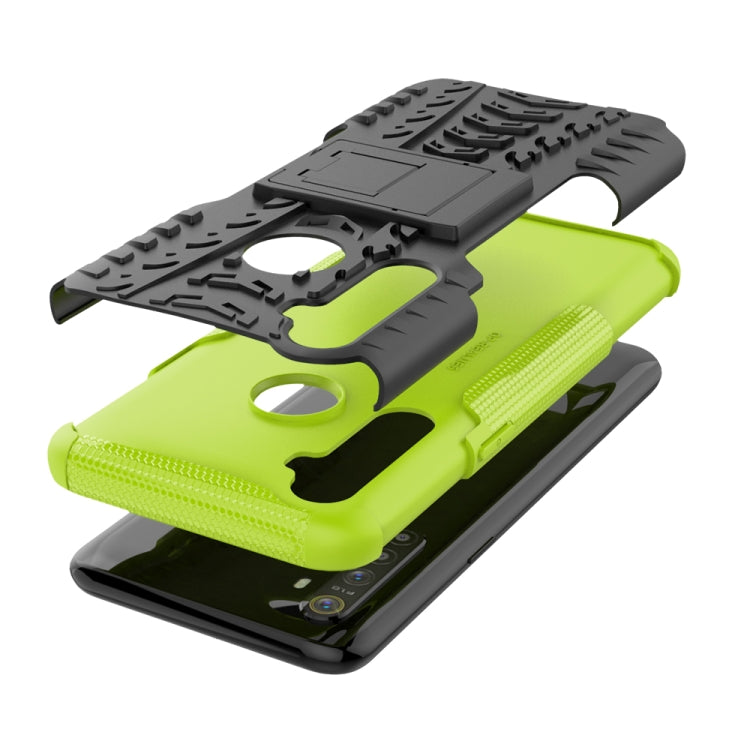 For OPPO Realme / Realme C3 Tire Texture Shockproof TPU + PC Protective Case with Holder