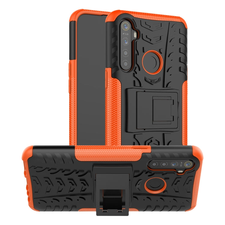 For OPPO Realme / Realme C3 Tire Texture Shockproof TPU + PC Protective Case with Holder
