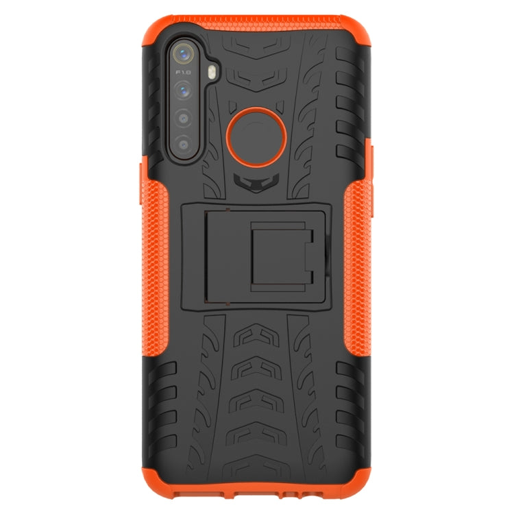For OPPO Realme / Realme C3 Tire Texture Shockproof TPU + PC Protective Case with Holder