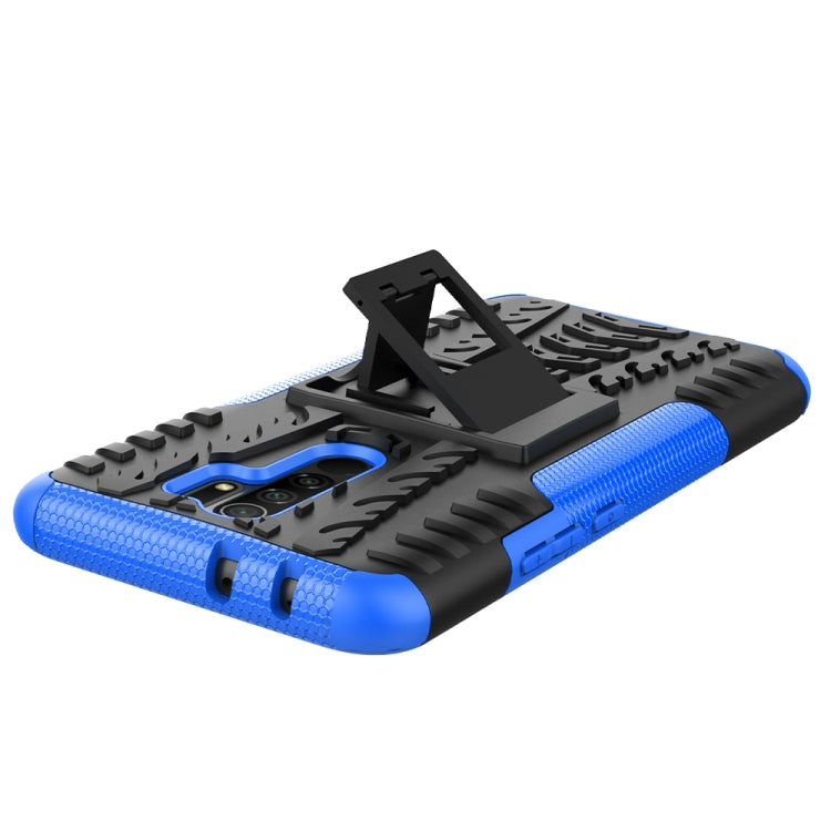 For Xiaomi Redmi 9 Tire Texture Shockproof TPU + PC Protective Case with Holder