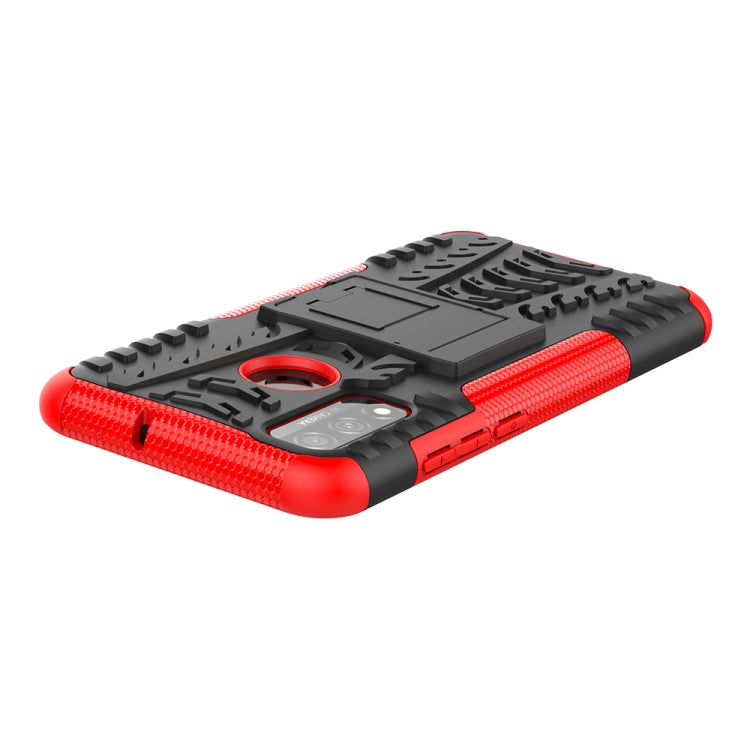 For Huawei P Smart (2020) Tire Texture Shockproof TPU + PC Protective Case with Holder