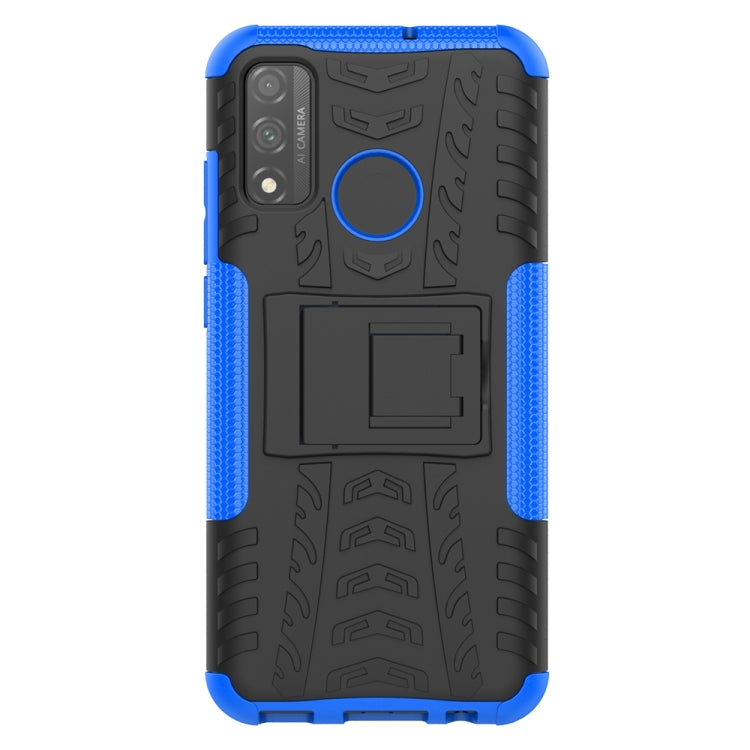 For Huawei P Smart (2020) Tire Texture Shockproof TPU + PC Protective Case with Holder