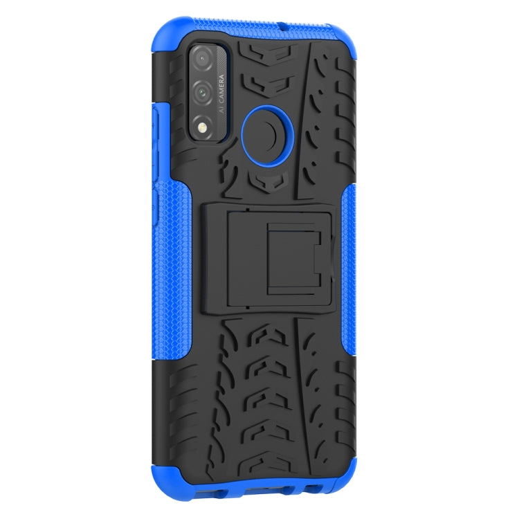For Huawei P Smart (2020) Tire Texture Shockproof TPU + PC Protective Case with Holder