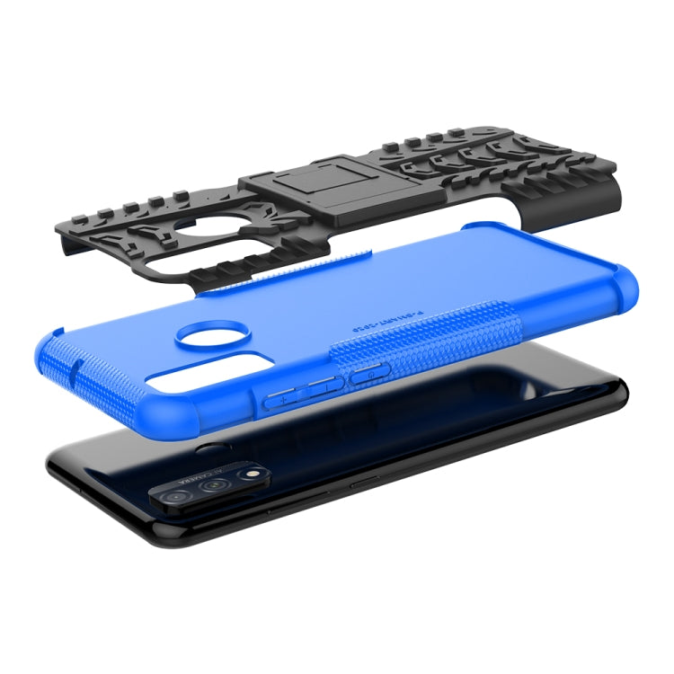 For Huawei P Smart (2020) Tire Texture Shockproof TPU + PC Protective Case with Holder