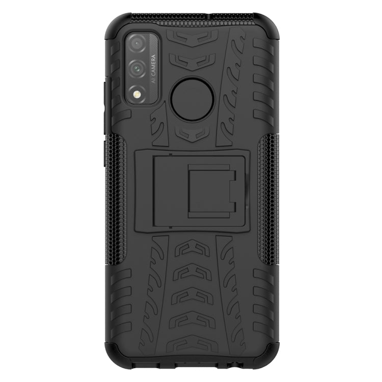 For Huawei P Smart (2020) Tire Texture Shockproof TPU + PC Protective Case with Holder