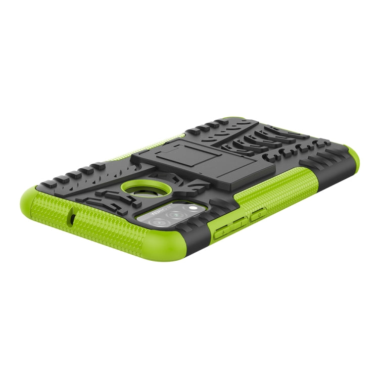 For Huawei P Smart (2020) Tire Texture Shockproof TPU + PC Protective Case with Holder