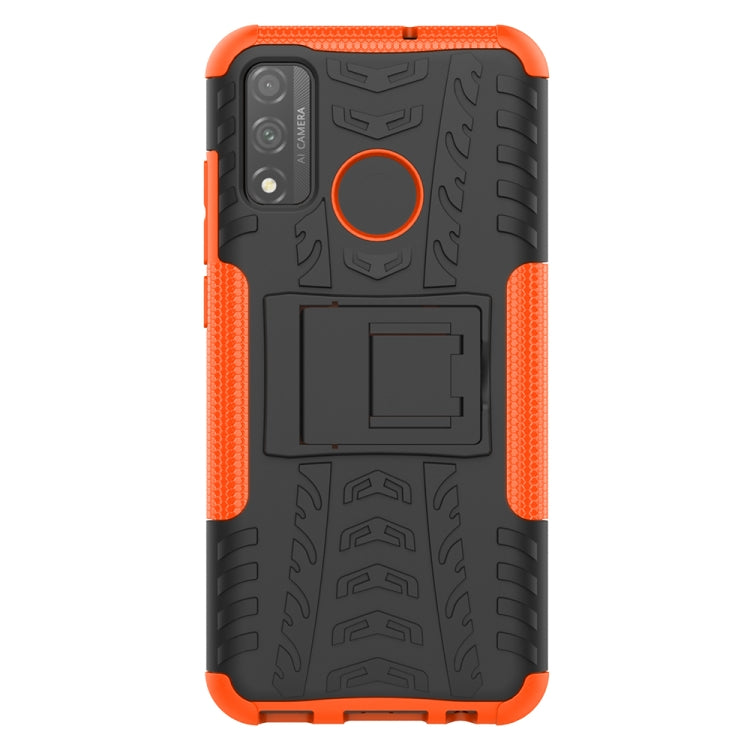 For Huawei P Smart (2020) Tire Texture Shockproof TPU + PC Protective Case with Holder