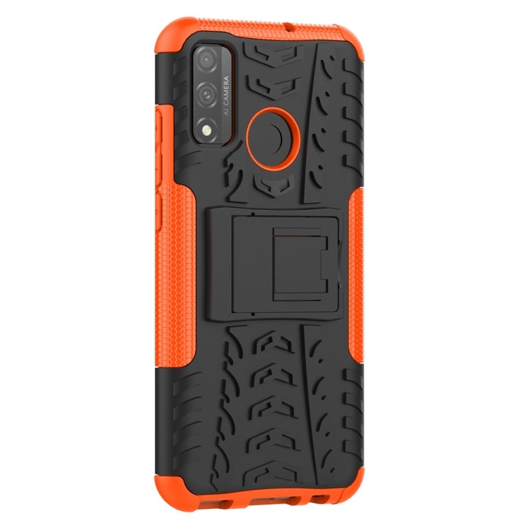 For Huawei P Smart (2020) Tire Texture Shockproof TPU + PC Protective Case with Holder