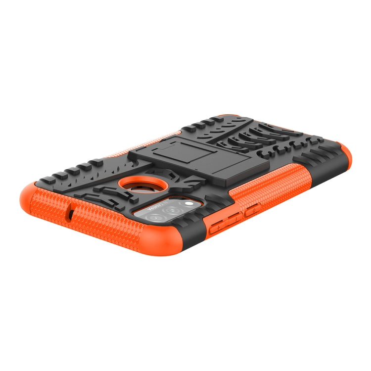 For Huawei P Smart (2020) Tire Texture Shockproof TPU + PC Protective Case with Holder