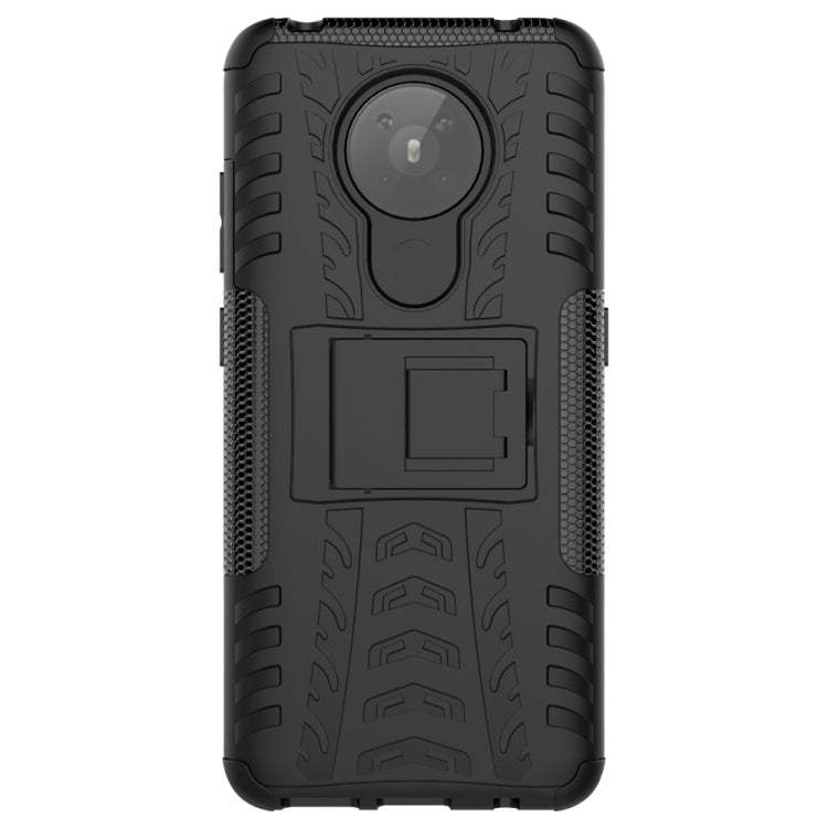 For Nokia 5.3 Tire Texture Shockproof TPU + PC Protective Case with Holder
