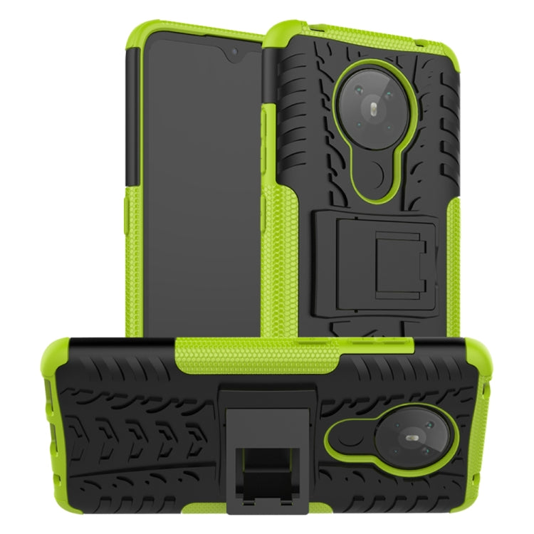 For Nokia 5.3 Tire Texture Shockproof TPU + PC Protective Case with Holder