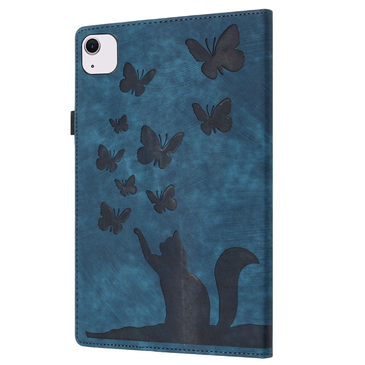 For iPad Air 11 2026 / 2025 / 2024 Butterfly Cat Embossing Leather Tablet Case