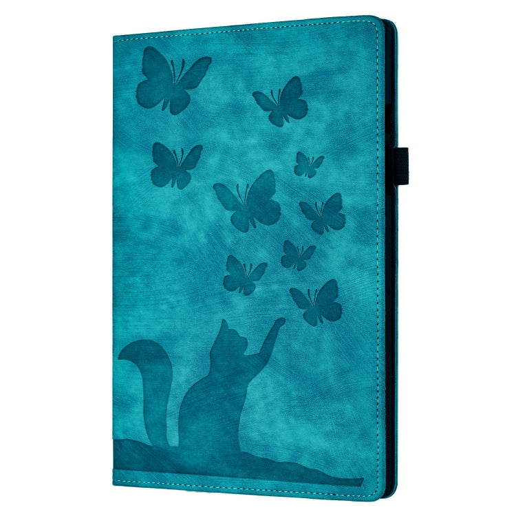 For iPad Air 11 2026 / 2025 / 2024 Butterfly Cat Embossing Leather Tablet Case