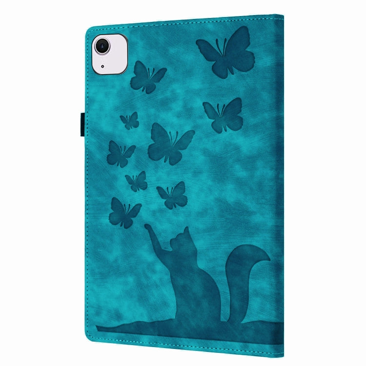 For iPad Air 11 2026 / 2025 / 2024 Butterfly Cat Embossing Leather Tablet Case