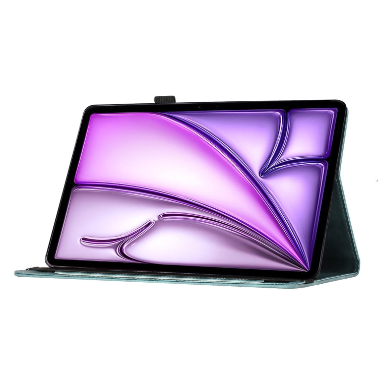 For iPad Air 11 2026 / 2025 / 2024 Butterfly Cat Embossing Leather Tablet Case