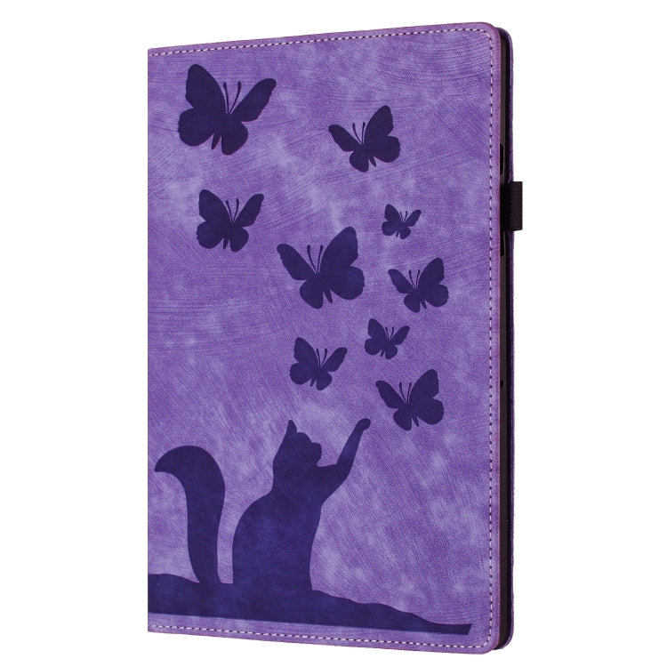 For iPad Pro 11 2025 / 2024 Butterfly Cat Embossing Leather Tablet Case
