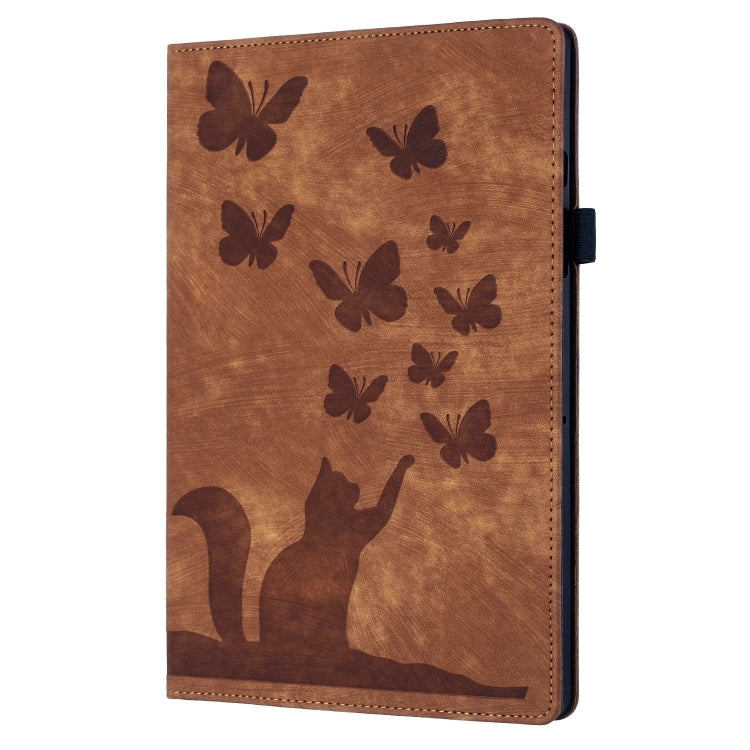For iPad Pro 11 2025 / 2024 Butterfly Cat Embossing Leather Tablet Case